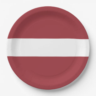 Lettland-Flagge Pappteller