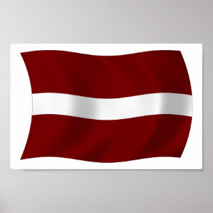 Lettland-Flagge Poster Druck