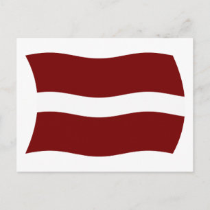 Lettland Flagge Postkarte