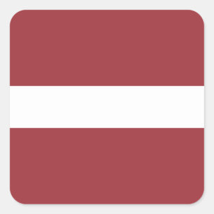 Lettland-Flagge Quadratischer Aufkleber