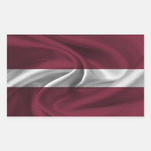 Lettland-Flagge Rechteckiger Aufkleber