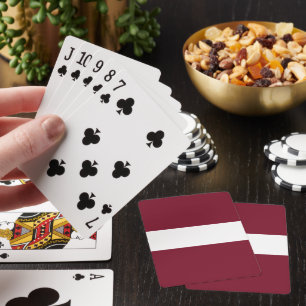 Lettland-Flagge Spielkarten