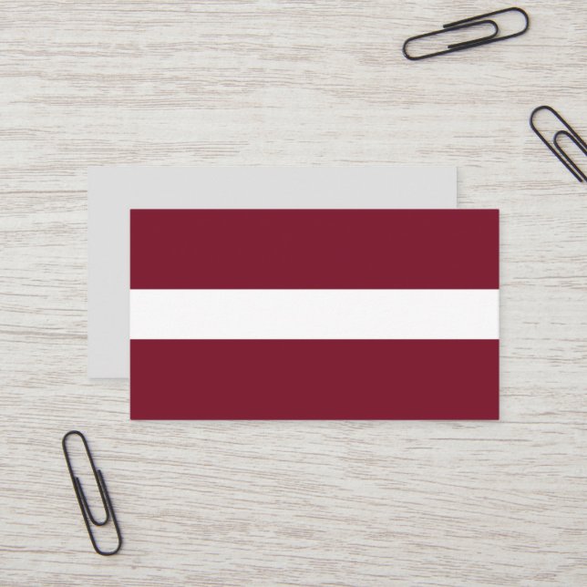 Lettland-Flagge Visitenkarte (Vorderseite/Rückseite Beispiel)