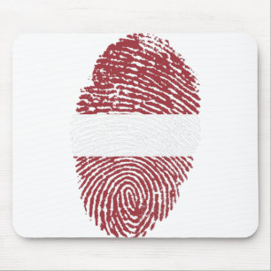 Lettland Flaggen Fingerabdruck Land Primäridentitä Mousepad