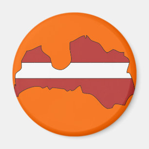 Lettland-Flaggenkarte Magnet