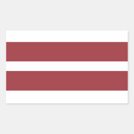 Lettland-Flaggenkleber* Rechteckiger Aufkleber