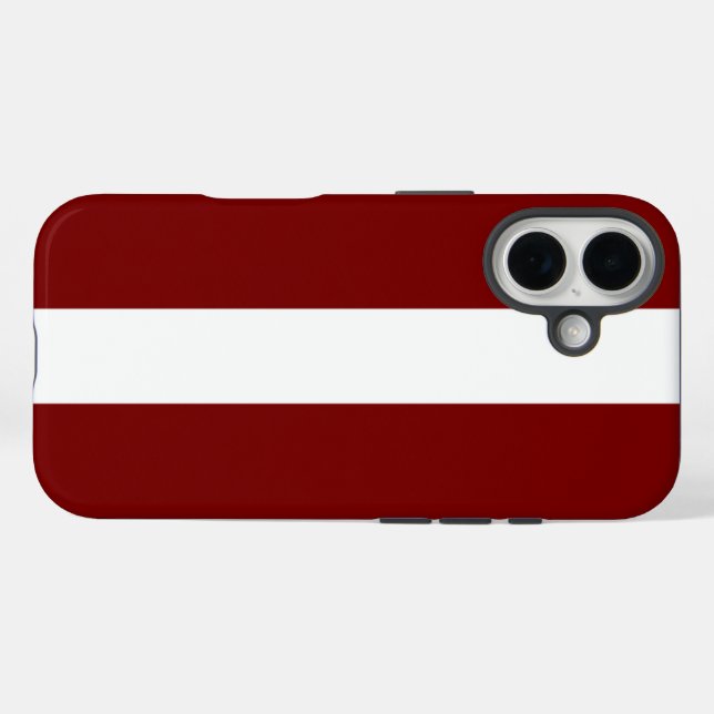 Lettland iPhone 16 Hülle (Rückseite (Horizontal))