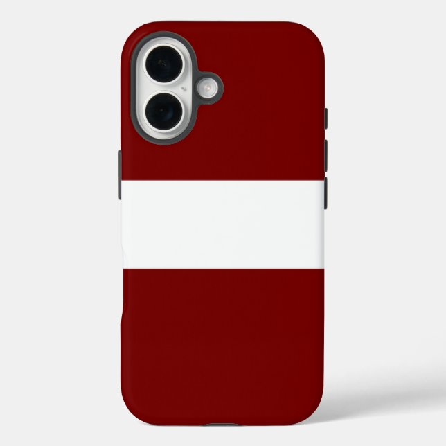 Lettland iPhone 16 Hülle (Rückseite)