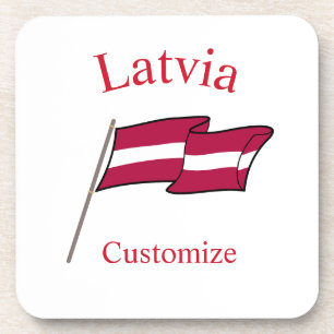 Lettland Landesflagge Thunder_Cove Getränkeuntersetzer
