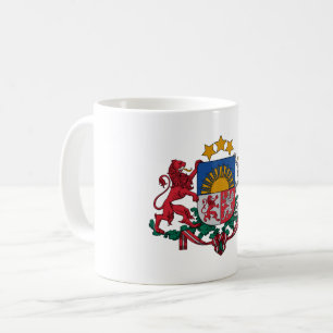 Lettland Landeswappen Symbol Emblem Flagge Kaffeetasse