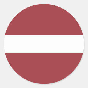 Lettland (Lettisch) Flagge Runder Aufkleber