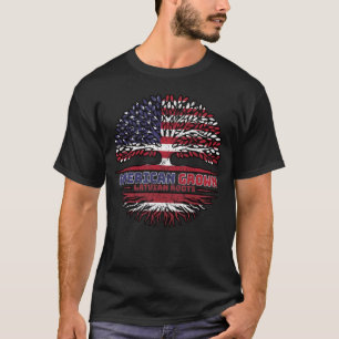 Lettland Lettisch USA USA Vereinigte Staaten Tree T-Shirt
