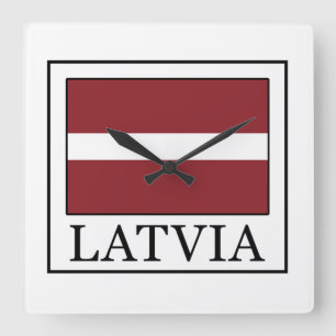 Lettland Quadratische Wanduhr