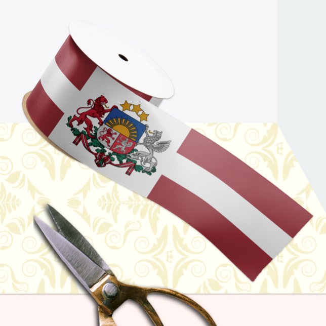Lettland Ribbon, Emblem, patriotisch, lettische Fl Satinband (Von Creator hochgeladen)