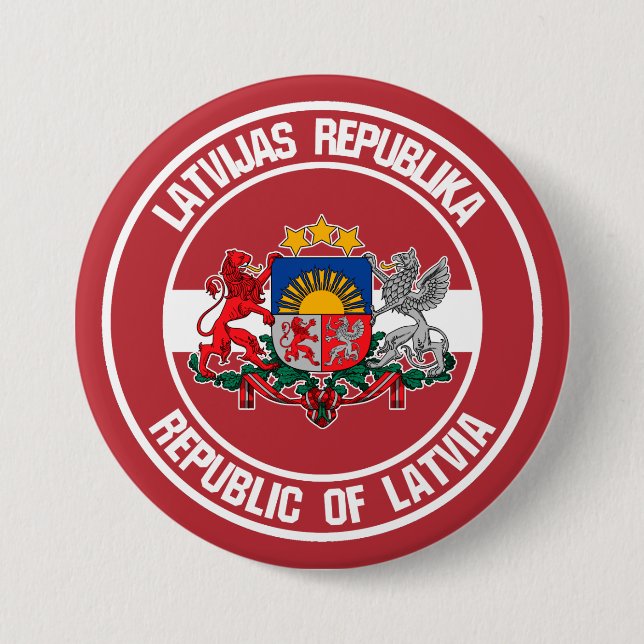 Lettland-RundEmblem Button (Vorderseite)