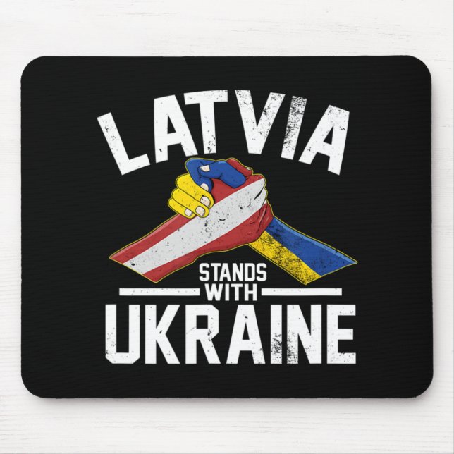 Lettland steht unter ukrainischer Flagge Mousepad (Vorne)