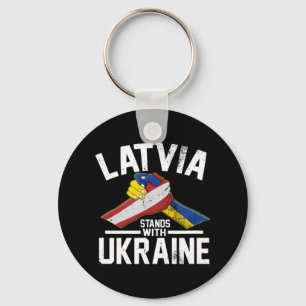 Lettland steht unter ukrainischer Flagge Schlüsselanhänger
