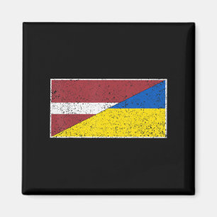 LETTLAND UKRAINE FLAG LETTLAND UKRAINISCHE NATIONA MAGNET