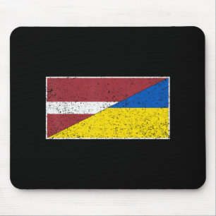 LETTLAND UKRAINE FLAG LETTLAND UKRAINISCHE NATIONA MOUSEPAD