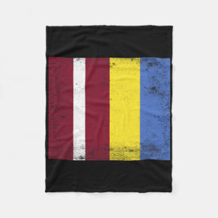 Lettland Ukraine-Flagge Design Pride Lettisch Ukra Fleecedecke