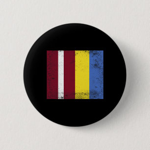 Lettland Ukraine-Flagge Design Stolz Lettisch Ukra Button