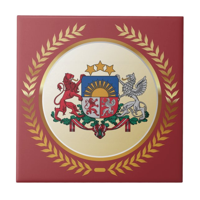 Lettland-Wappen Fliese (Vorderseite)