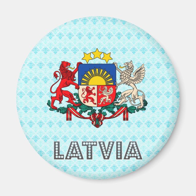 Lettland-Wappen Magnet (Vorne)