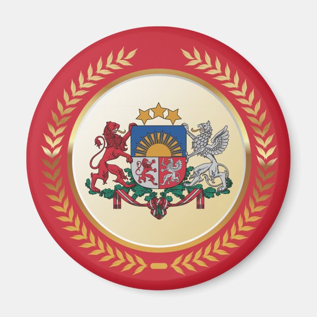 Lettland-Wappen Magnet (Vorne)