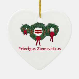 Lettland-Weihnachten 2 Keramikornament