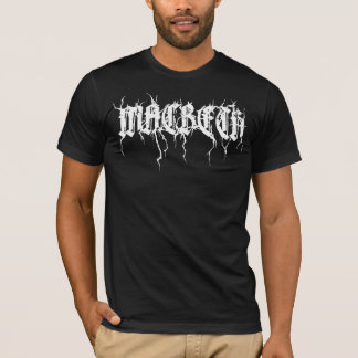 Lettrage blanc de T-shirt de MACBETH