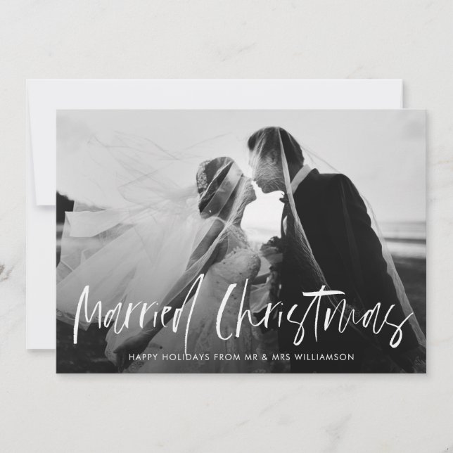 lettrage simple faire-part mariage de vacances (Devant)