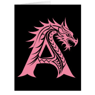 Lettre A de style dragon, Alphabet de dragon, Mono