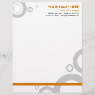 Lettre À En-tête anneaux orange