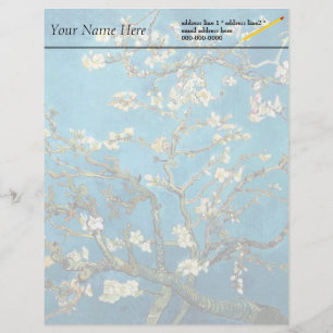 Lettre À En-tête Arbre aux amandes florissant, Van Gogh.