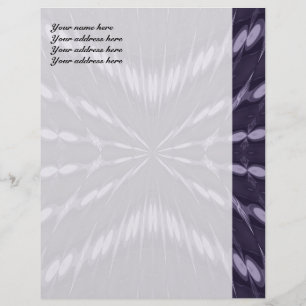 Lettre À En-tête En-tête personnalisé Fantaisie Violette