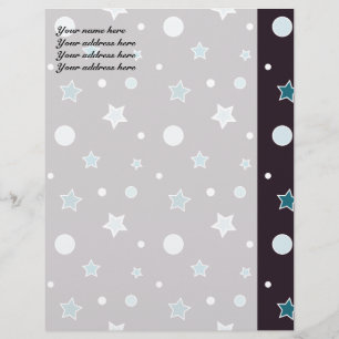 Lettre À En-tête Étoiles bleues