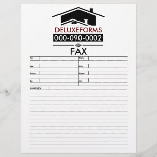 Lettre À En-tête Fax noir de toit