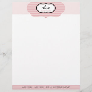 Lettre À En-tête LETTERHEAD PERSONNALISÉE :: boutique chic 2