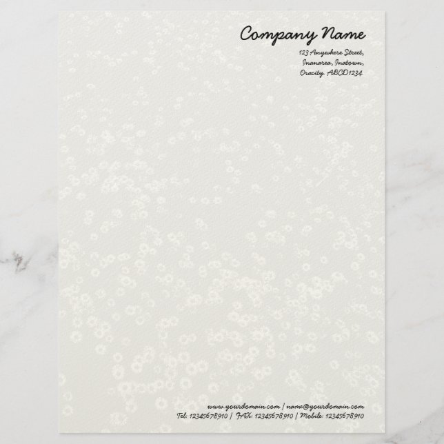 Lettre À En-tête Tapis de marguerites - gris clair (papier crème) (Devant)