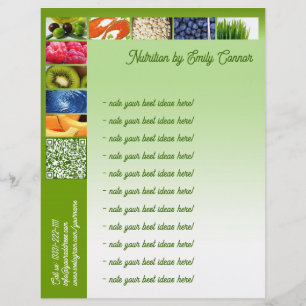 Lettre À En-tête Vie saine Nutritionniste Green Design en-tête