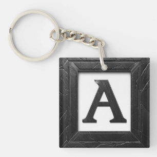 🖤 Lettre A initiale en marbre noir 🖤