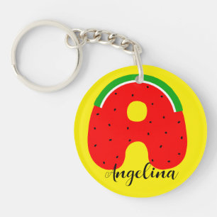 Lettre A Porte - clé, Porte - clé Watermelon, Mign