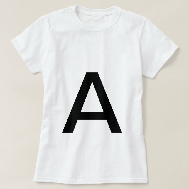 lettre "A" T-shirt (Design devant)