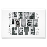 Lettre alphabet 4x6 Photographie Rire en direct Am