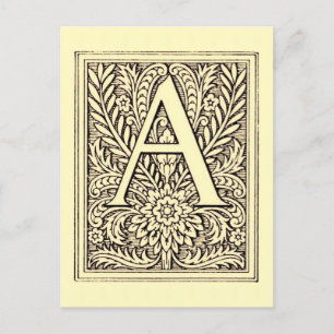 LETTRE Alphabet A CARTE Postale