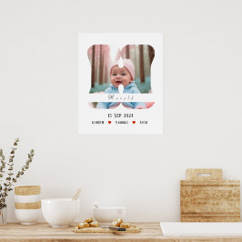 Lettre Alphabet bébé personnalisée - H - Poster