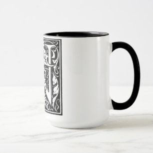 Lettre alphabet de style Renaissance N sur Mug