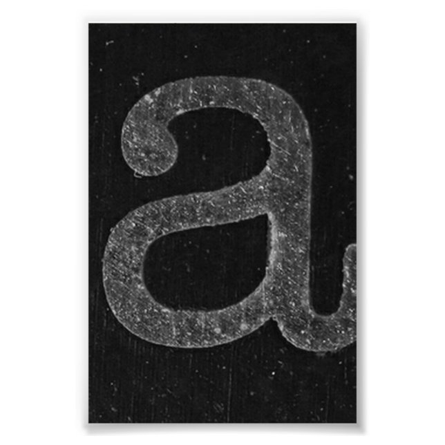 LETTRE Alphabet Photographie A11 Noir & Blanc 4x6 (Devant)