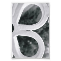 Lettre alphabet Photographie B4 Noir et Blanc 4x6