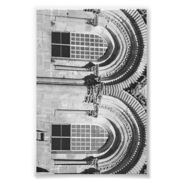Lettre alphabet Photographie B7 noir et blanc 4x6 (Devant)